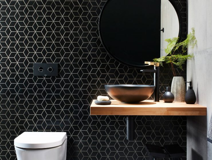 black-minimalist-bathroom  Design Ideas For Minimalist Bathrooms black minimalist bathroom 740x560